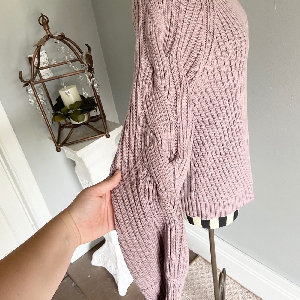 Simply Vera Wang lavender chunky sweater - Picture 5 of 11